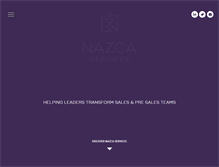 Tablet Screenshot of nazca-services.com